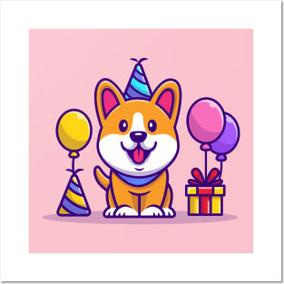 Corgi Birthday Posters and Art